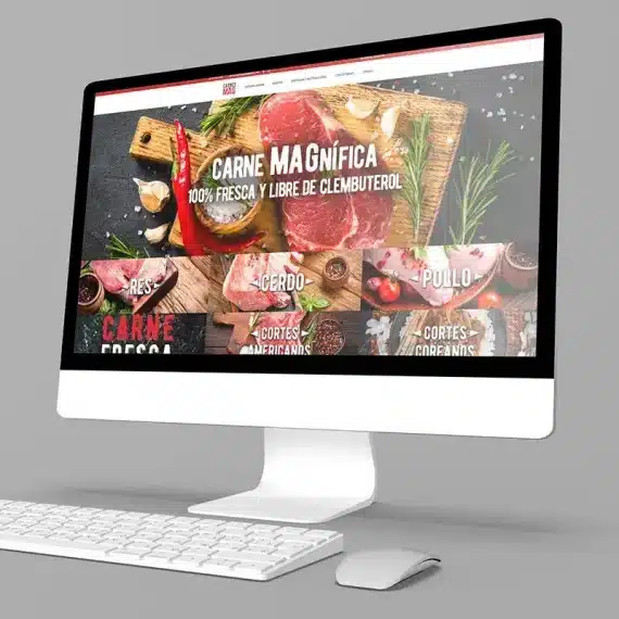 diseño web de la marca Carne mag